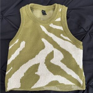 Crop sweater tank